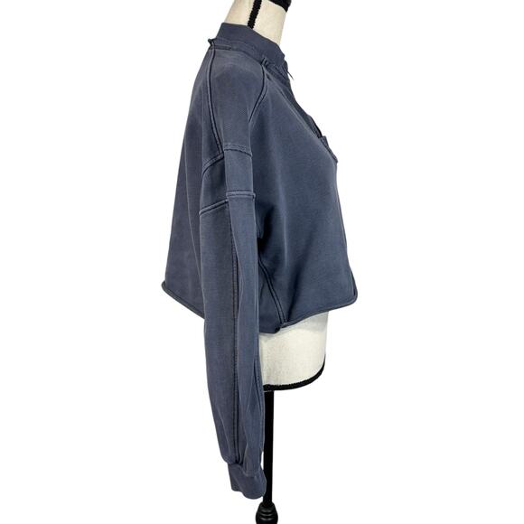 Gymshark Small Premium Legacy Sweatshirt Oversized Heavyweight 1/4 Zip Cropped - Picture 5 of 12